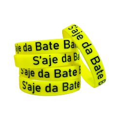 Pulseras de silicona con relieve y relleno
