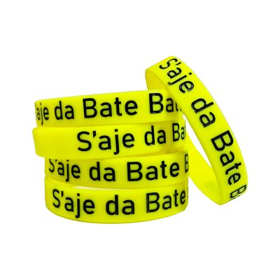 Pulseras de silicona con relieve y relleno