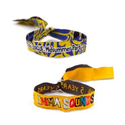 Pulseras bordadas de tela personalizadas
