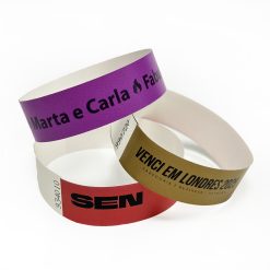 Alternative view of Pulseras personalizadas de papel Cinta® con impresión negra