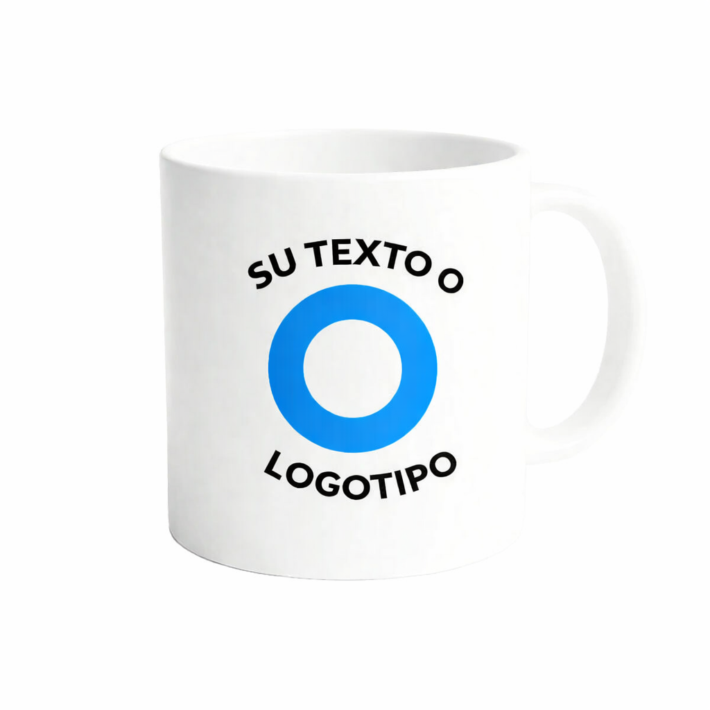 Tazas promocionales blancas con impresión