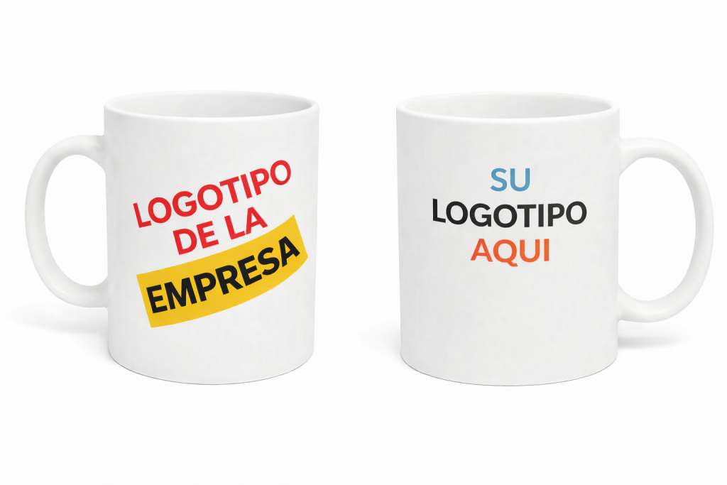 Tazas blancas personalizadas con impresión