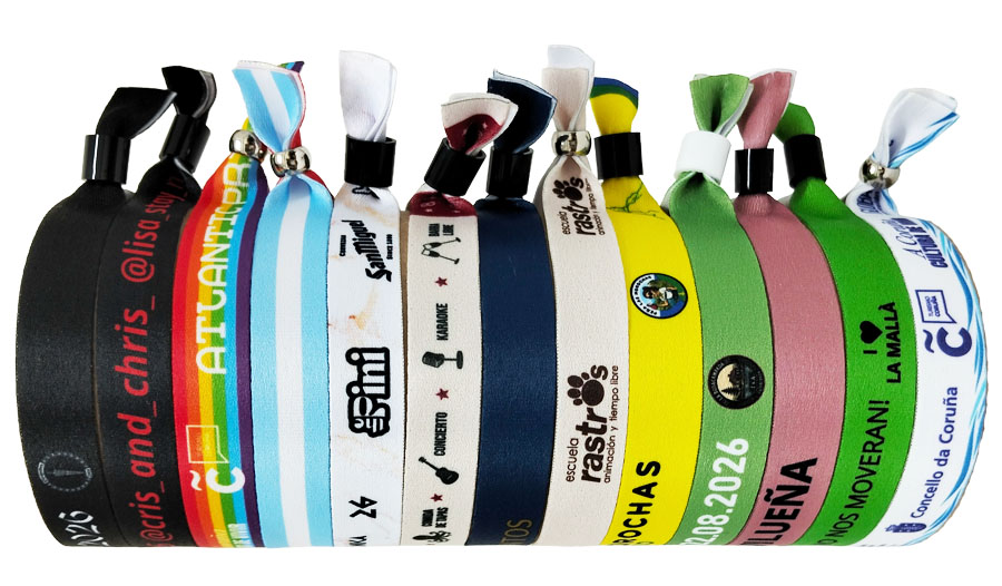 pulseras de tela sublimadas